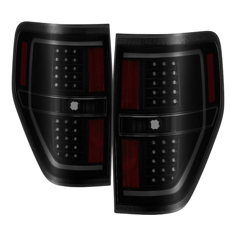 SPYDER xTune 09-14 Ford F-150 Light Bar LED Tail Lights - Black Smoke (ALT-JH-FF15009-LBLED-BSM) 9042195