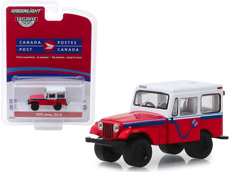 1975 Jeep DJ-5 "Canada Post" Red with White Top "Hobby Exclusive" 1/64 Diecast Model Car by Greenlight - Premium Jeep Models from Greenlight - Just $23.45! Shop now at Rapidvehicles