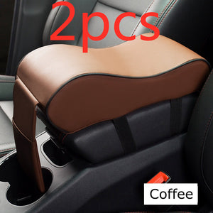 Color: Coffee 2pcs - New Leather Car Armrest Pad Universal Auto Armrests Car Center Console Arm Rest Seat Box Pad Vehicle Protective Car Styling - Premium Interior Parts from Rapidvehicles - Just $44.95! Shop now at Rapidvehicles