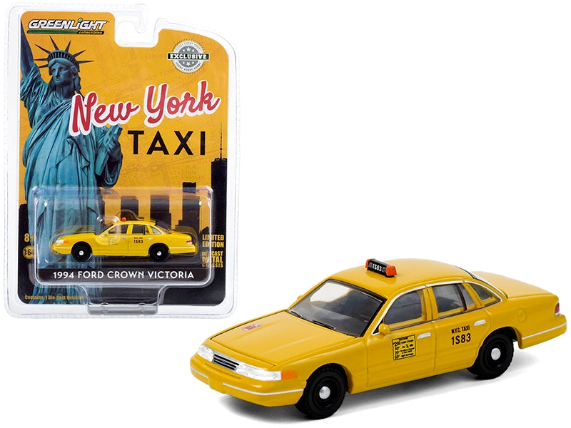 1994 Ford Crown Victoria Yellow "NYC Taxi" (New York City) "HobbyFREE SHIPPING IN US - Premium Taxi Models from Greenlight - Just $26.09! Shop now at Rapidvehicles