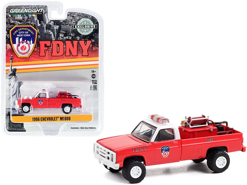 1986 Chevrolet M1008 Pickup Truck Red with White Top with FireFREE SHIPPING IN US - Premium Fire and Rescue Models from Greenlight - Just $25.07! Shop now at Rapidvehicles