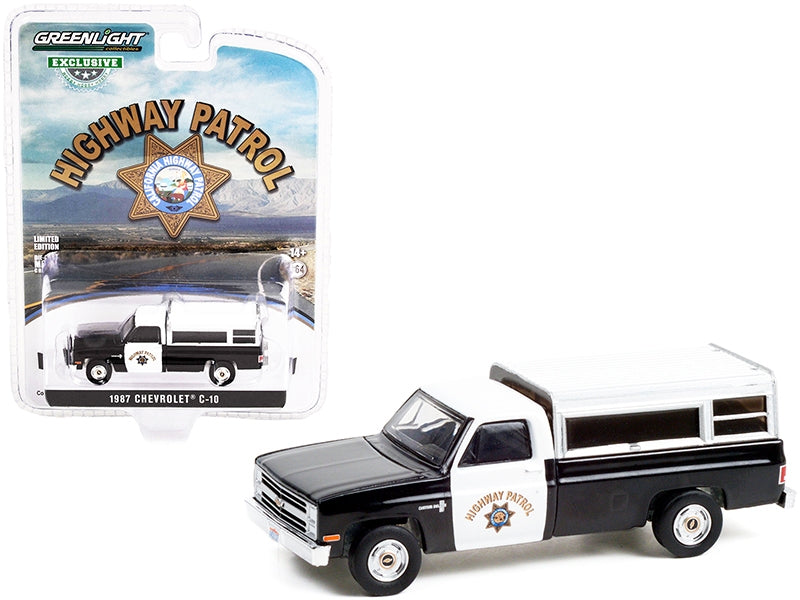 1987 Chevrolet C-10 Black and White CHP "California Highway - Premium Police Models from Greenlight - Just $28.79! Shop now at Rapidvehicles