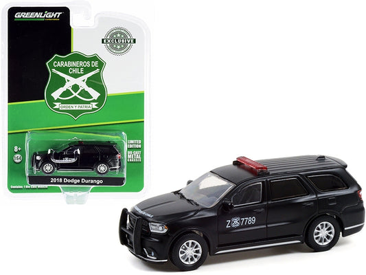 2018 Dodge Durango Police Car Matt Black "Carabineros de Chile" - Premium Police Models from Greenlight - Just $28.79! Shop now at Rapidvehicles