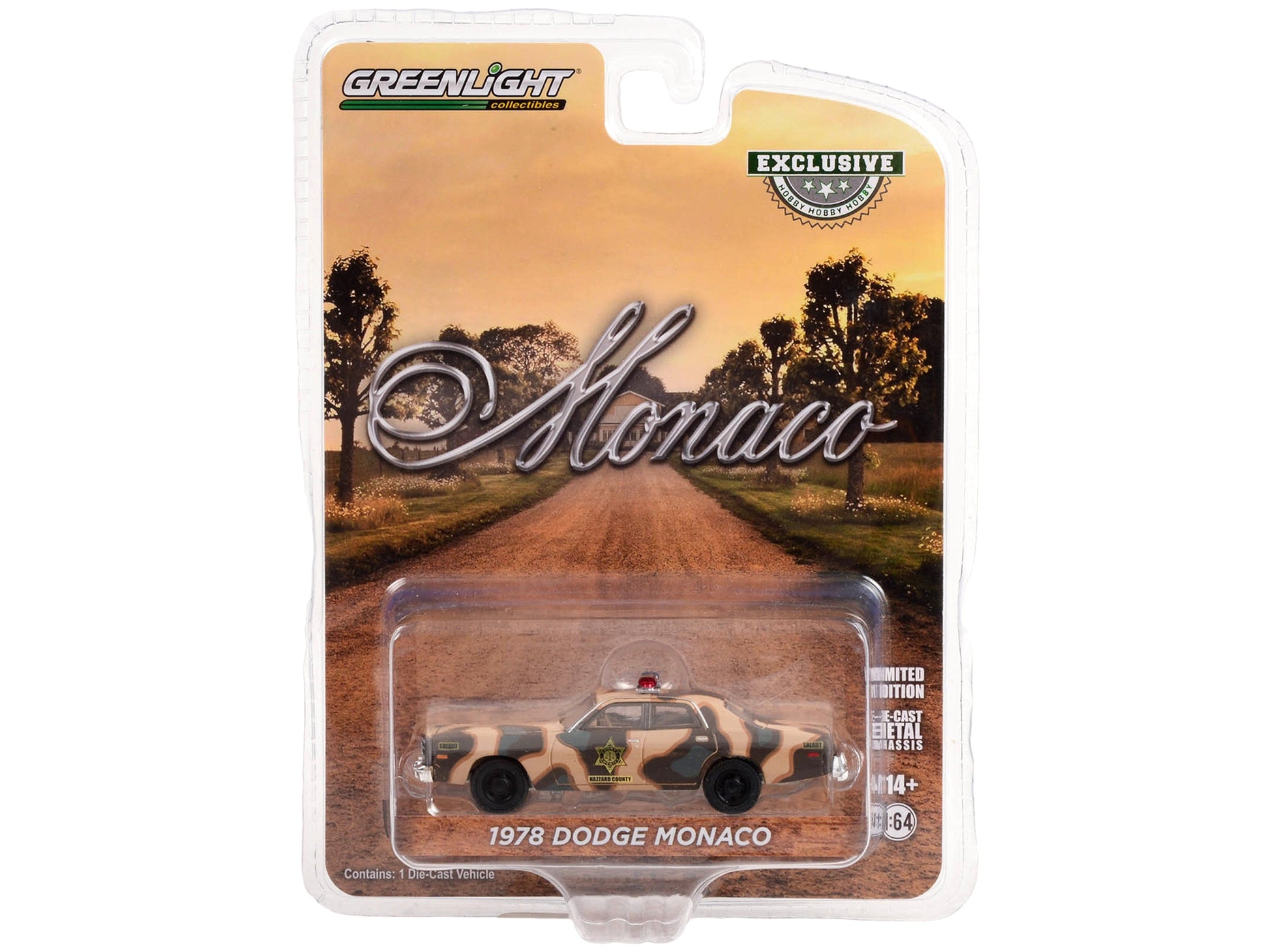 1978 Dodge Monaco Brown Camouflage "Hazzard County Sheriff" - Premium Police Models from Greenlight - Just $26.09! Shop now at Rapidvehicles