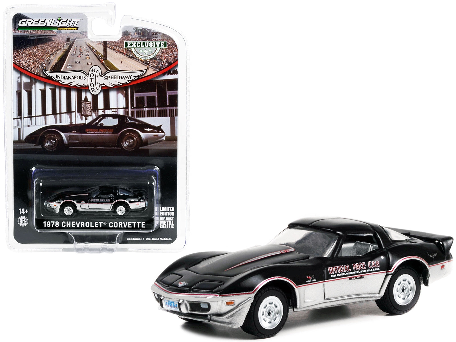 1978 Chevrolet Corvette "62nd Annual Indianapolis 500 Mile Race Official Pace Car" "Hobby Exclusive" Series 1/64 Diecast Model Car by Greenlight - Premium Corvette Models from Greenlight - Just $23.45! Shop now at Rapidvehicles