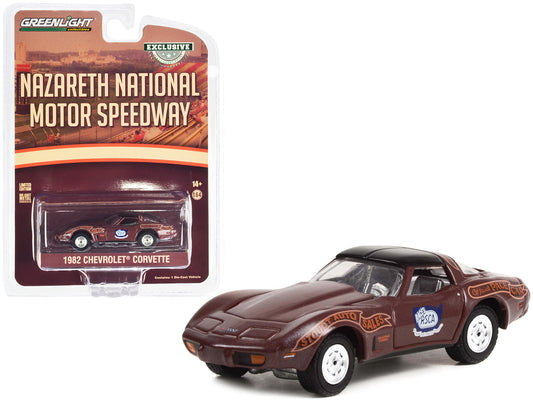 1982 Chevrolet Corvette Nazareth National Motor Speedway Official Pace Car "Hobby Exclusive" Series 1/64 Diecast Model Car by Greenlight free shipping USA