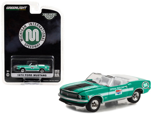 1970 Ford Mustang Mach 1 428 Cobra Jet Convertible "Michigan International Speedway Official Pace Car" "Hobby Exclusive" Series 1/64 Diecast Model Car by Greenlight free shipping USA