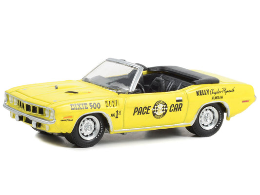 1971 Plymouth Barracuda Convertible "Dixie 500 Pace Car" Yellow - Premium Plymouth Models from Greenlight - Just $23.99! Shop now at Rapidvehicles