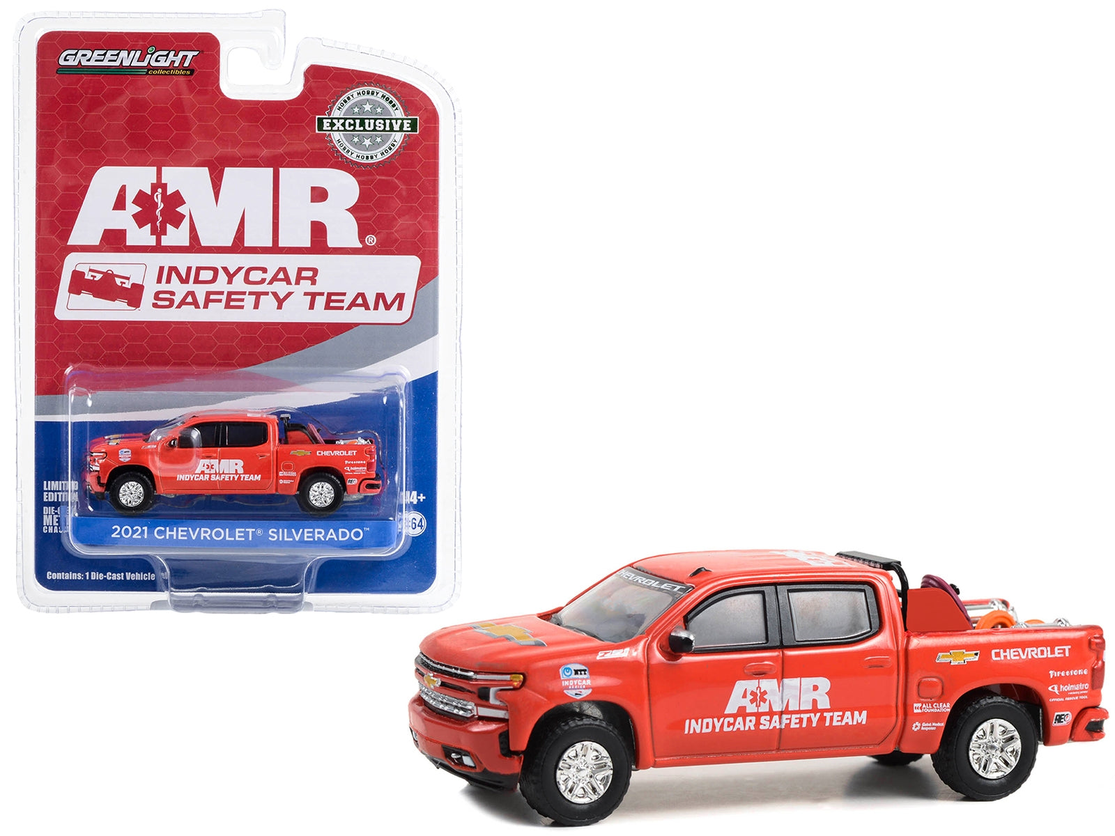 2021 Chevrolet Silverado Pickup Truck Red "2021 NTT IndyCar - Premium Indy Car Models from Greenlight - Just $26.99! Shop now at Rapidvehicles