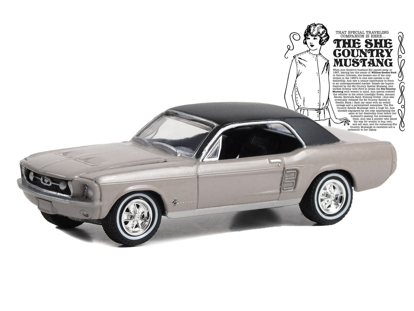 1967 Ford Mustang Coupe "She Country Special - Bill Goodro Ford - Premium Mustang Models from Greenlight - Just $26.09! Shop now at Rapidvehicles