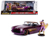 1957 Chevrolet Corvette Purple with Batgirl Diecast Figurine "DC Comics Bombshells" Series 1/24 Diecast Model Car by Jada - Premium Corvette Models from Jada - Just $59.59! Shop now at Rapidvehicles