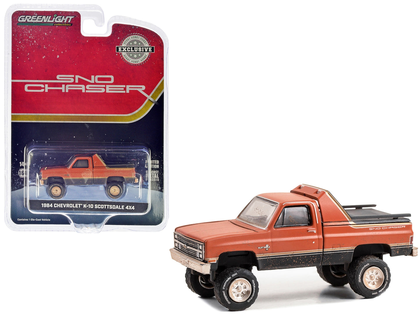 1984 Chevrolet K-10 Scottsdale 4x4 Pickup Truck Red and Black - Premium Pickup Trucks Models from Greenlight - Just $21.83! Shop now at Rapidvehicles