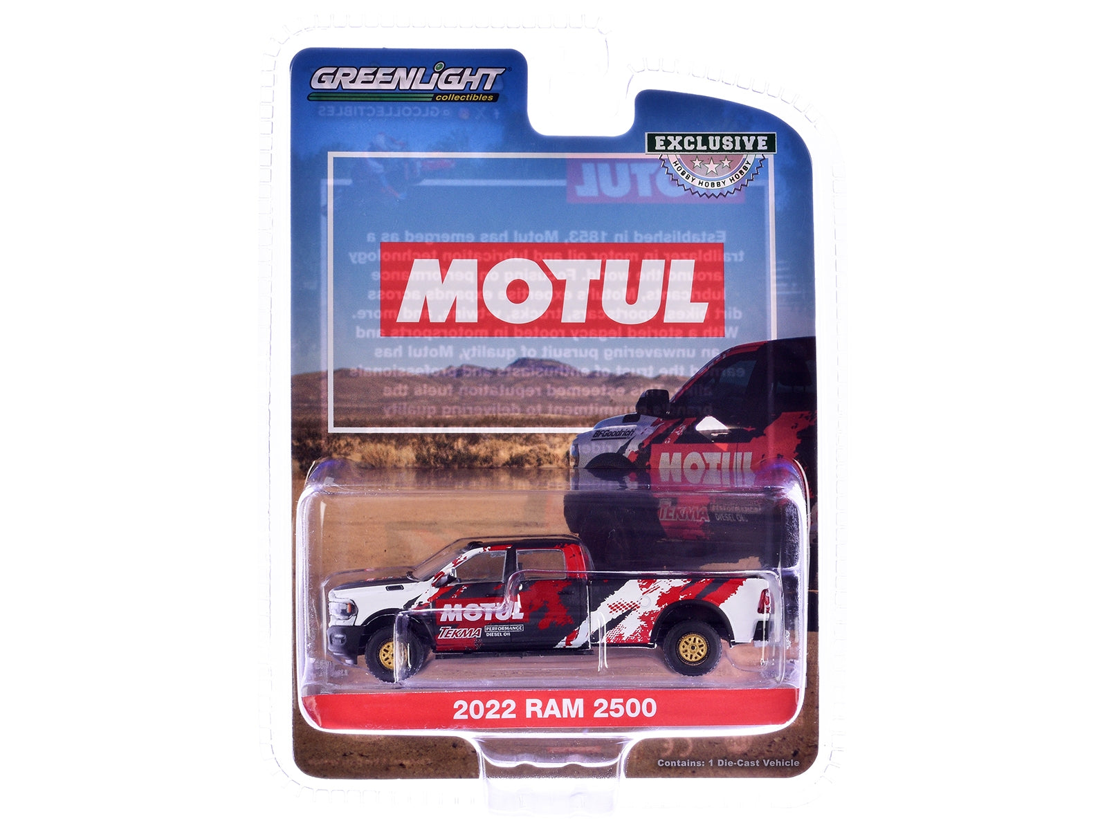 2022 Ram 2500 Pickup Truck "MOTUL Tekma Performance Diesel Oil" White and Black with Graphics "Hobby Exclusive" Series 1/64 Diecast Model Car by Greenlight - Premium Pickup Trucks Models from Greenlight - Just $24.25! Shop now at Rapidvehicles