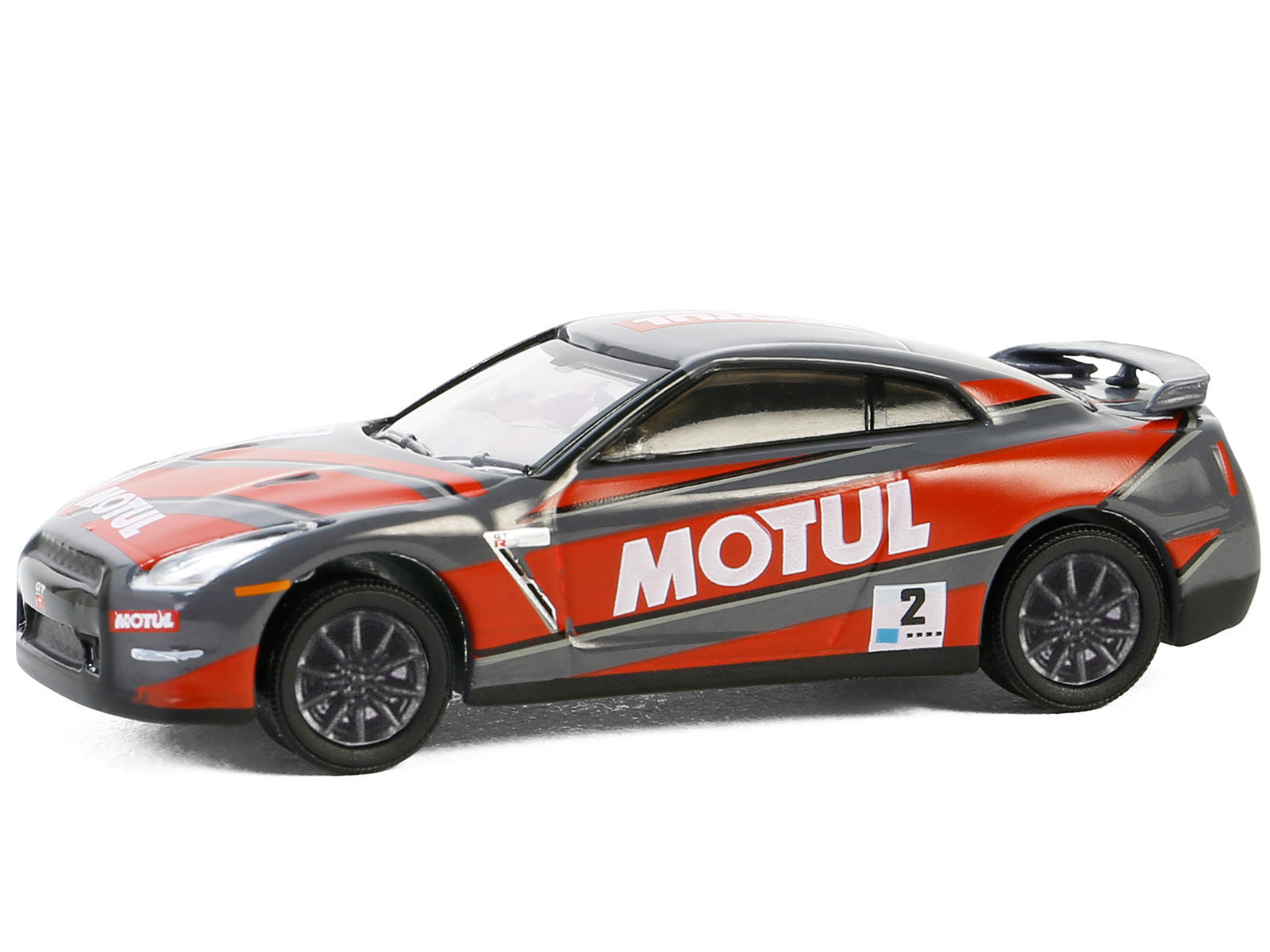 2015 Nissan GT-R (R35) #2 "MOTUL" Gray with Red Graphics "Hobby Exclusive" Series 1/64 Diecast Model Car by Greenlight - Premium Nissan Models from Greenlight - Just $24.25! Shop now at Rapidvehicles