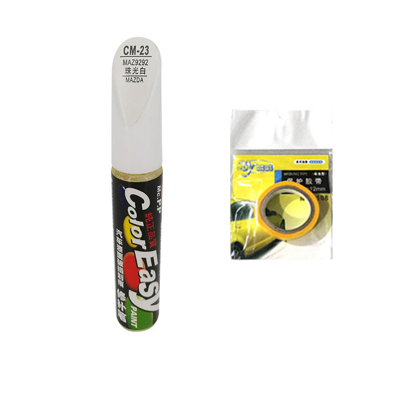 Color: B Set - Mazda Enclave Pearlescent White Car Touch Up Pen - Premium Paint Care from Rapidvehicles - Just $18.89! Shop now at Rapidvehicles