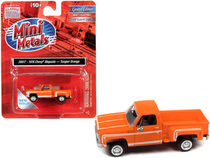 1976 Chevrolet Stepside Pickup Truck Tangier Orange with White Stripes 1/87 (HO) Scale Model Car by Classic Metal Works - Premium Pickup Trucks Models from Classic Metal Works - Just $39.51! Shop now at Rapidvehicles