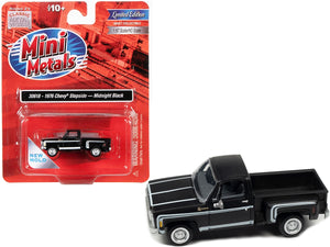 1976 Chevrolet Stepside Pickup Truck Midnight Black with White Stripes 1/87 (HO) Scale Model Car by Classic Metal Works - Premium Pickup Trucks Models from Classic Metal Works - Just $39.51! Shop now at Rapidvehicles