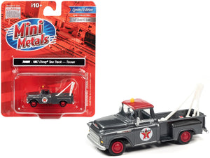 1957 Chevrolet Stepside Tow Truck "Texaco" Gray Metallic with Red Top 1/87 (HO) Scale Model Car by Classic Metal Works - Premium Texaco Models from Classic Metal Works - Just $42.74! Shop now at Rapidvehicles