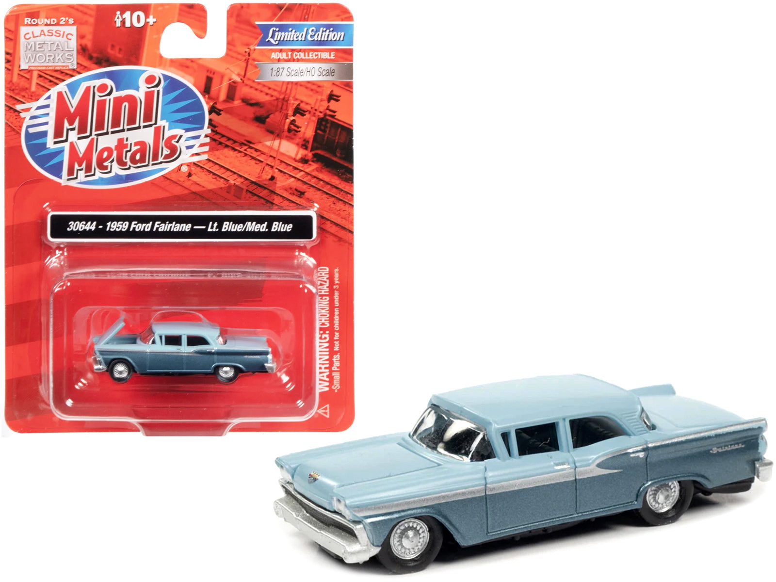 1959 Ford Fairlane Wedgewood Blue and Surf Blue Metallic Two-Tone - Premium Ford Models from Classic Metal Works - Just $46.79! Shop now at Rapidvehicles