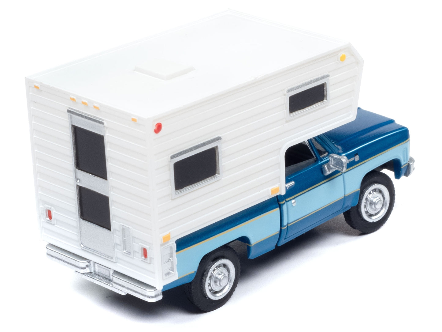 1977 Chevrolet Fleetside Pickup Truck with Camper Blue Metallic - Premium Pickup Trucks Models from Classic Metal Works - Just $50.39! Shop now at Rapidvehicles