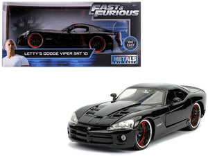 Letty's Dodge Viper SRT 10 Black "Fast & Furious" Movie 1/24 Diecast Model Car by Jada - Premium Fast & Furious Models from Jada - Just $48.99! Shop now at Rapidvehicles