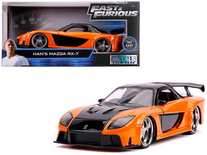 Han's Mazda RX-7 RHD (Right Hand Drive) Orange and Black "Fast & Furious" Movie 1/24 Diecast Model Car by Jada - Premium Mazda Models from Jada - Just $57.99! Shop now at Rapidvehicles