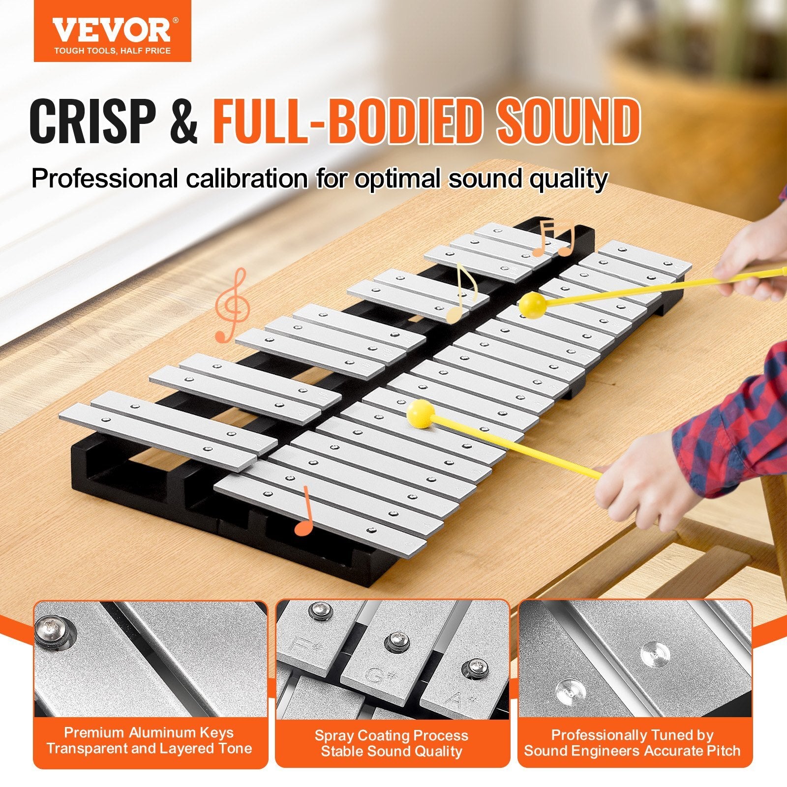 VEVOR 30 Note Glockenspiel Xylophone Bell Kit, Percussion Instrument with Mallets, Drum Sticks and Carrying Bag, Professional Glockenspiel Xylophone Percussion Instrument Set for Students & Adults - Premium Instrument Accessories from VEVOR - Just $61.59! Shop now at Rapidvehicles