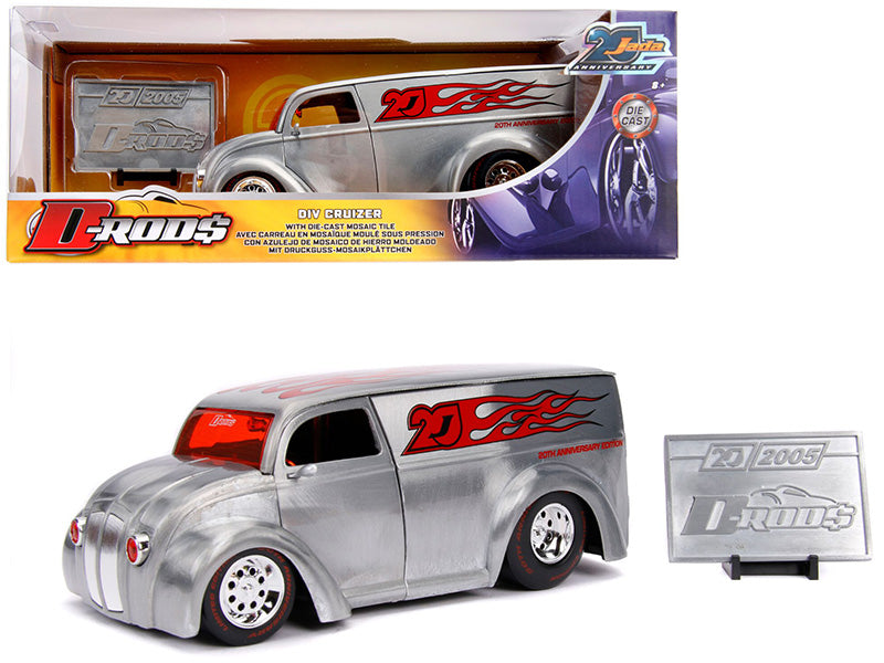 Div Cruizer Van Metal Raw "D-Rods" "Jada 20th Anniversary" 1/24 Diecast Model Car by Jada free shipping USA
