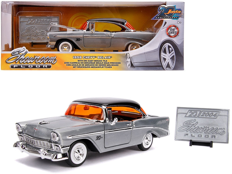 1956 Chevrolet Bel Air Raw Metal with Black Top "Showroom Floor" - Premium Chevrolet Models from Jada - Just $64.79! Shop now at Rapidvehicles