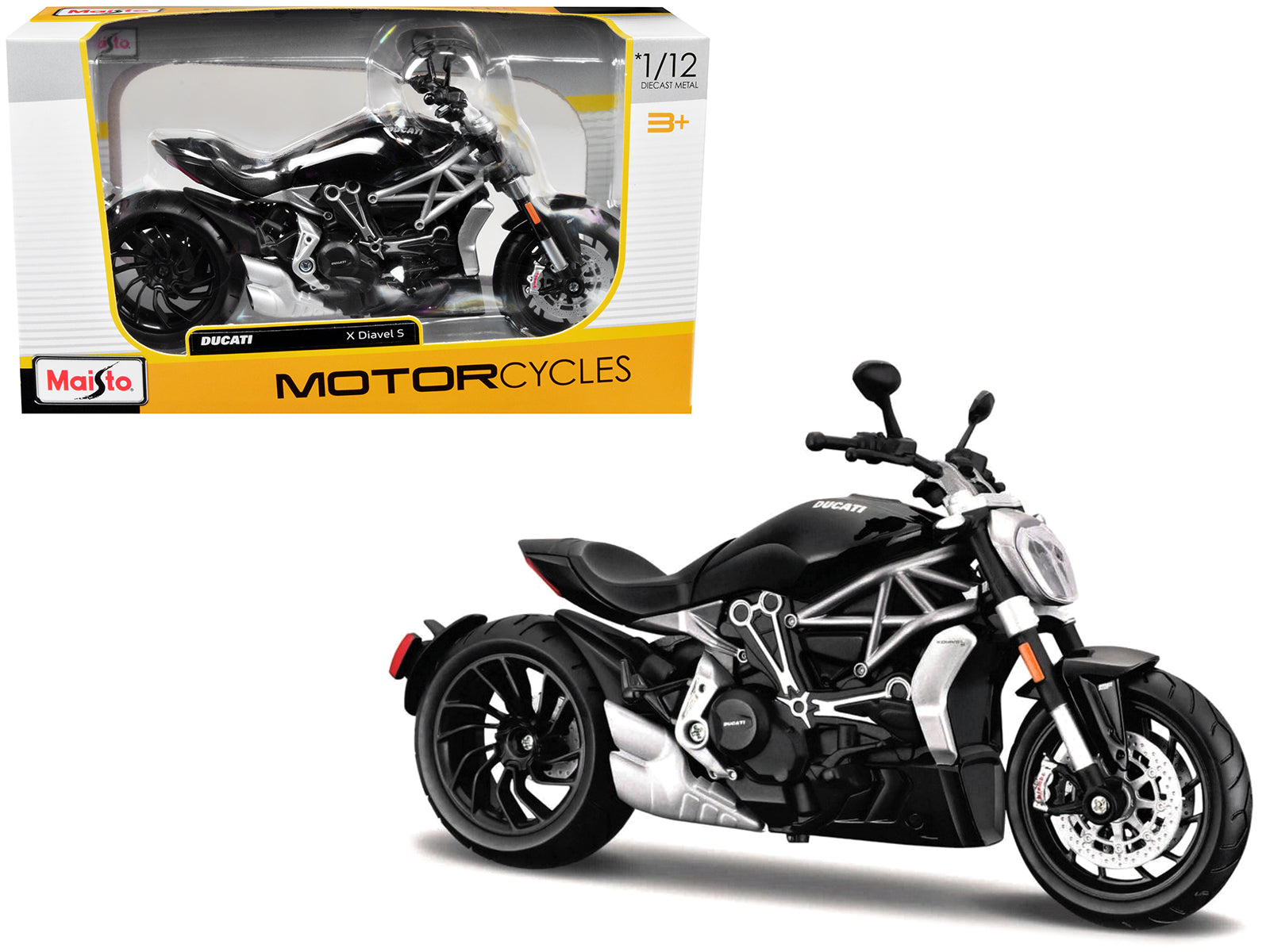 Ducati X Diavel S Black 1/12 Diecast Motorcycle Model by Maisto free shipping USA