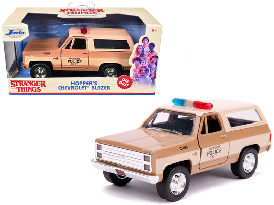 Hopper's Chevrolet Blazer "Hawkins Police Dept." "Stranger Things" (2016) TV Series "Hollywood Rides" 1/32 Diecast Model Car by Jada