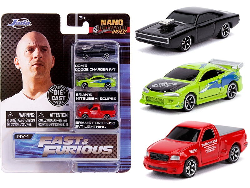 "Fast & Furious" 3 piece Set "Nano Hollywood Rides" Diecast Model - Premium Movie/TV Series Models from Jada - Just $26.59! Shop now at Rapidvehicles