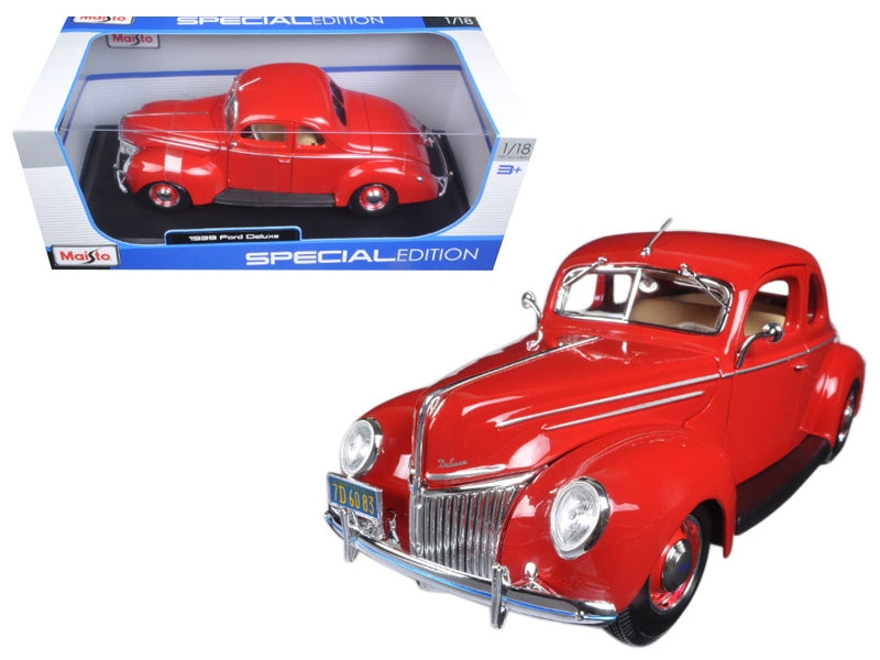 1939 Ford Deluxe Tudor Red 1/18 Diecast Model Car by Maisto - Premium Ford Models from Maisto - Just $68.99! Shop now at Rapidvehicles