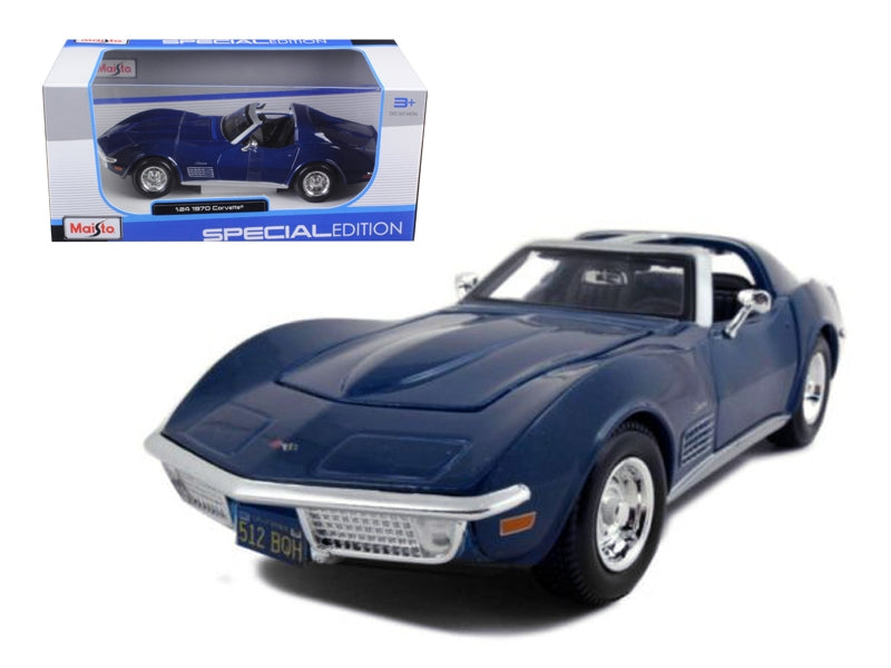 1970 Chevrolet Corvette Blue 1/24 Diecast Model Car by Maisto - Premium Corvette Models from Maisto - Just $57.59! Shop now at Rapidvehicles