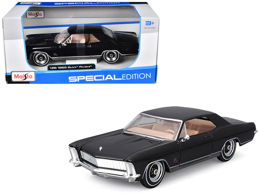 1965 Buick Riviera Gran Sport Black Metallic "Special Edition" Series 1/26 Diecast Model Car by Maisto free shipping USA