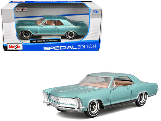 1965 Buick Riviera Gran Sport Light Blue Metallic "Special Edition" Series 1/26 Diecast Model Car by Maisto free shipping USA