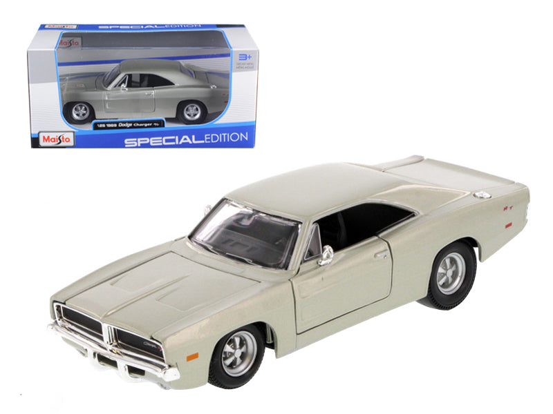 1969 Dodge Charger R/T Hemi Silver 1/25 Diecast Car Model by Maisto free shipping USA
