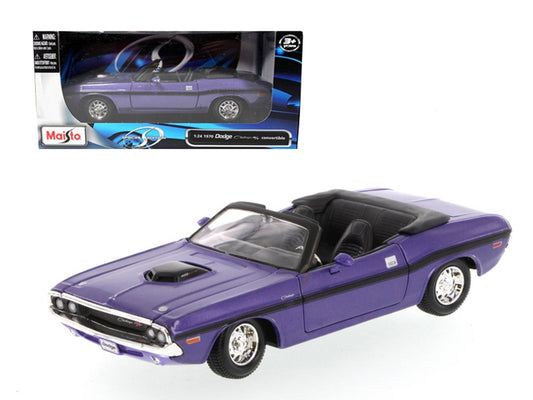 1970 Dodge Challenger R/T Convertible Purple 1/24 Diecast Model - Premium Dodge Models from Maisto - Just $63.99! Shop now at Rapidvehicles