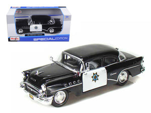 1955 Buick Century Police Car Black and White 1/26 Diecast Model Car by Maisto - Premium physical from Rapidvehicles - Just $48.99! Shop now at Rapidvehicles