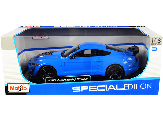 2020 Ford Mustang Shelby GT500 Light Blue "Special Edition" 1/18 Diecast Model Car by Maisto free shipping USA
