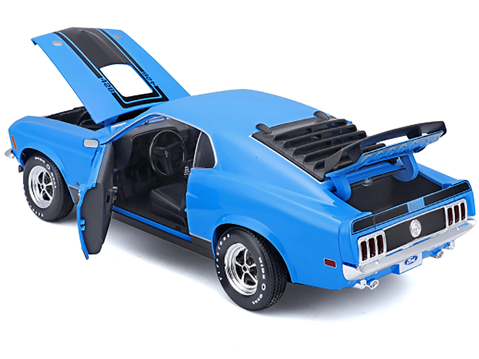 1970 Ford Mustang Mach 1 428 Blue with Black Stripes "Special Edition" 1/18 Diecast Model Car by Maisto - Premium Mustang Models from Maisto - Just $70.49! Shop now at Rapidvehicles