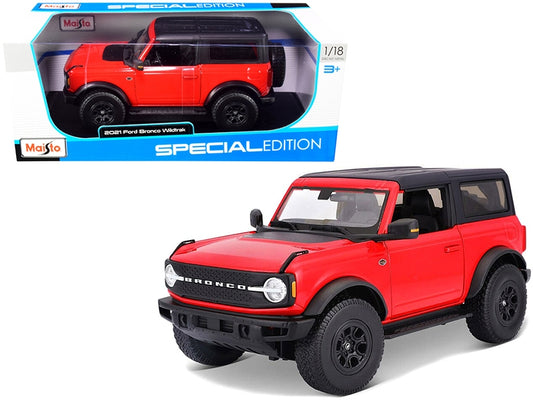 2021 Ford Bronco Wildtrak Red with Black Top "Special Edition" - Premium Ford Models from Maisto - Just $77.39! Shop now at Rapidvehicles