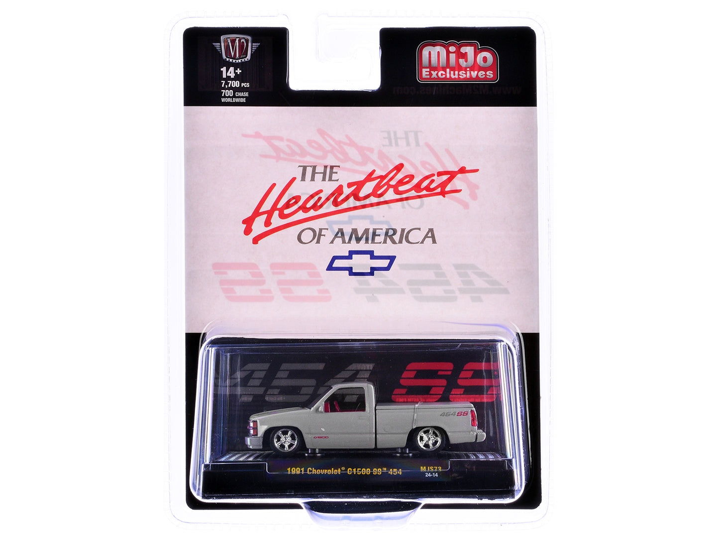 1991 Chevrolet C1500 SS 454 Pickup Truck Silver Metallic with Red - Premium Pickup Trucks Models from M2 - Just $31.28! Shop now at Rapidvehicles