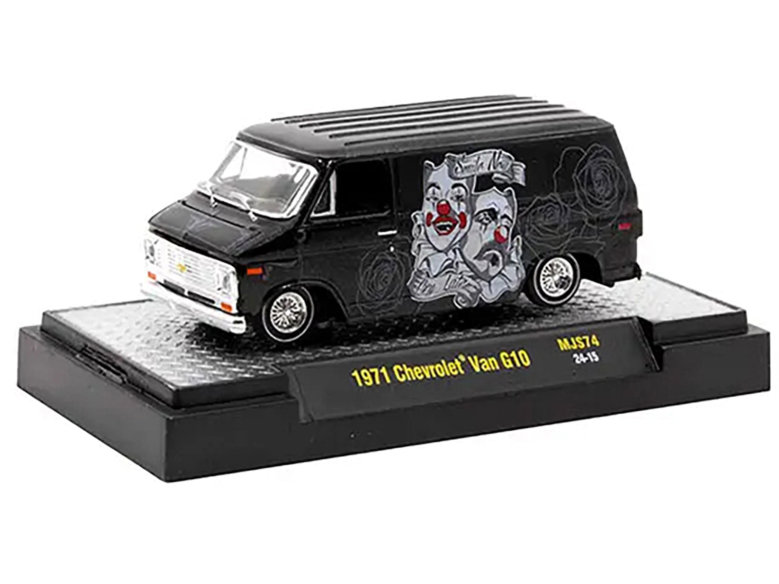 1971 Chevrolet G10 Van Black Metallic with Graphics "Lowriders" - Premium Chevrolet Models from M2 - Just $37.79! Shop now at Rapidvehicles