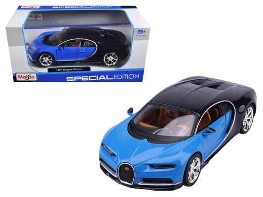 Bugatti Chiron Blue and Dark Blue 1/24 Diecast Model Car by - Premium Bugatti Models from Maisto - Just $61.19! Shop now at Rapidvehicles