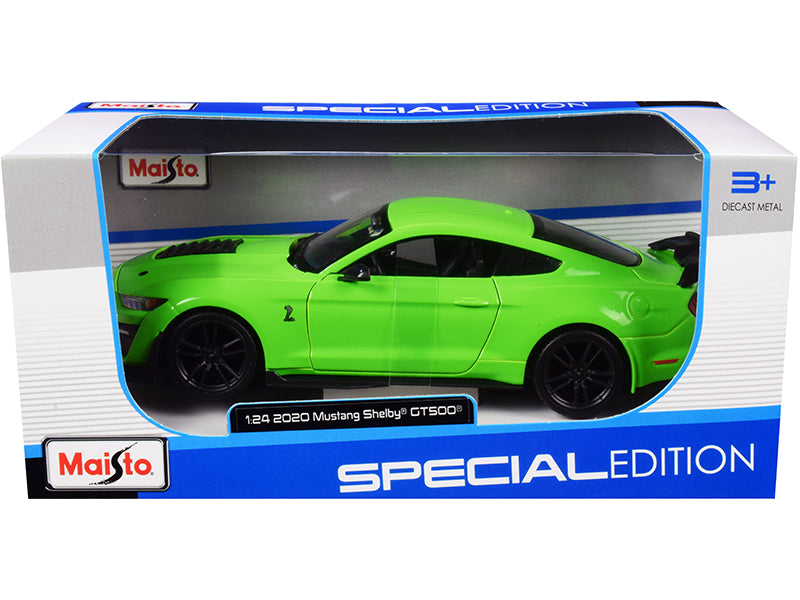 2020 Ford Mustang Shelby GT500 Bright Green 1/24 Diecast Model Car by Maisto free shipping USA