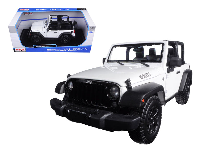 2014 Jeep Wrangler Willys White 1/18 Diecast Model Car by Maisto - Premium physical from Rapidvehicles - Just $73.99! Shop now at Rapidvehicles