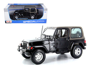 Jeep Wrangler Sahara Black 1/18 Diecast Model Car by Maisto - Premium physical from Rapidvehicles - Just $73.99! Shop now at Rapidvehicles