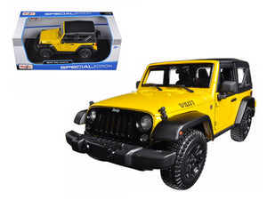 2014 Jeep Wrangler Willys Yellow 1/18 Diecast Model Car by Maisto - Premium physical from Rapidvehicles - Just $73.99! Shop now at Rapidvehicles