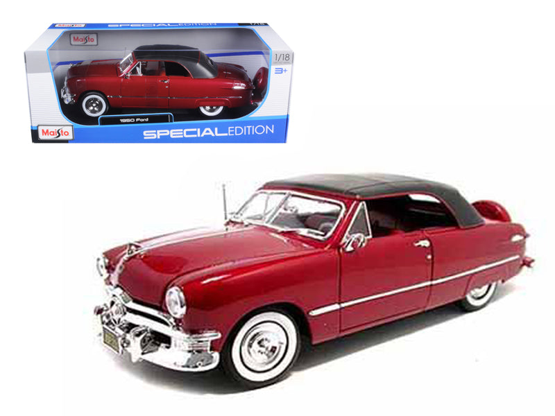 1950 Ford Soft Top Red 1/18 Diecast Model Car by Maisto - Premium  from Maisto - Just $69.99! Shop now at Rapidvehicles